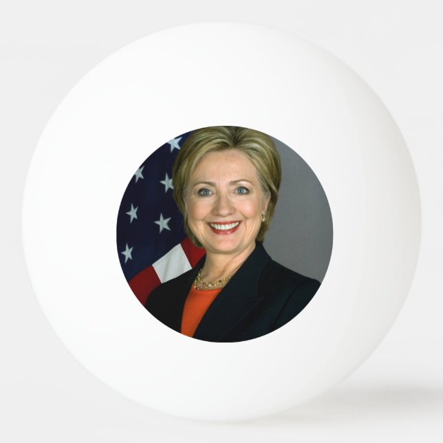 Hillary Clinton Officiell Porträtt Pingisboll (Framsidan)