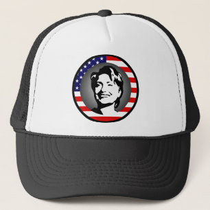 hillary clinton: oss flagga: keps