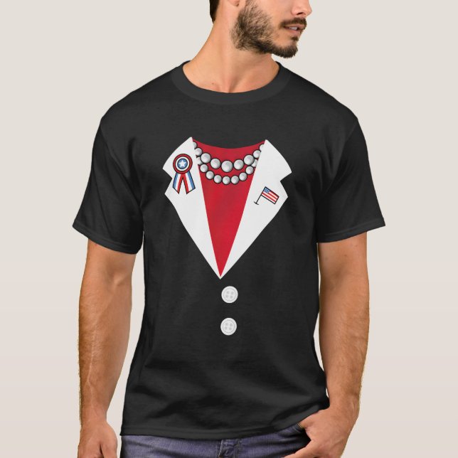 Hillary Clinton Pantdräkt President Halloween T Shirt (Framsida)