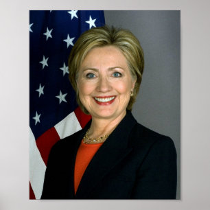 Hillary Clinton Porträtt Poster