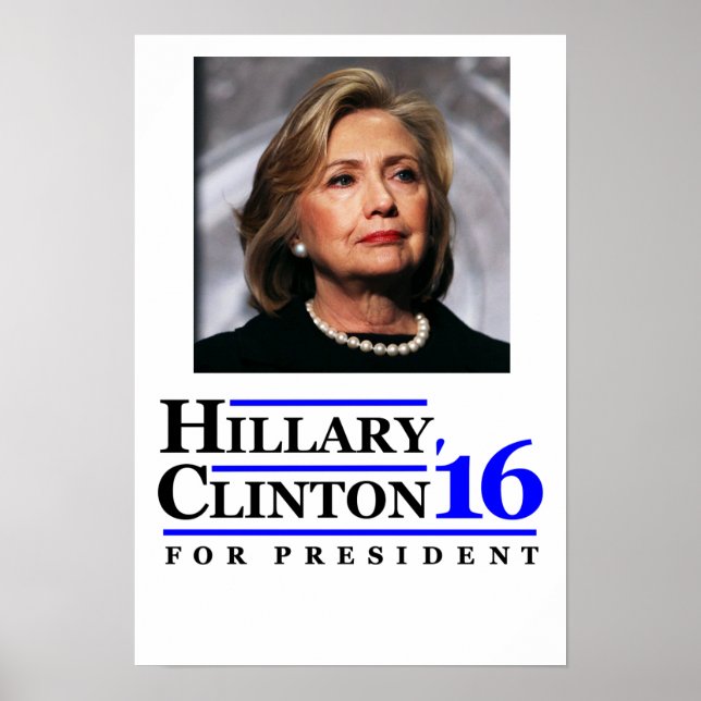 Hillary Clinton poster för president 2016. (Framsidan)