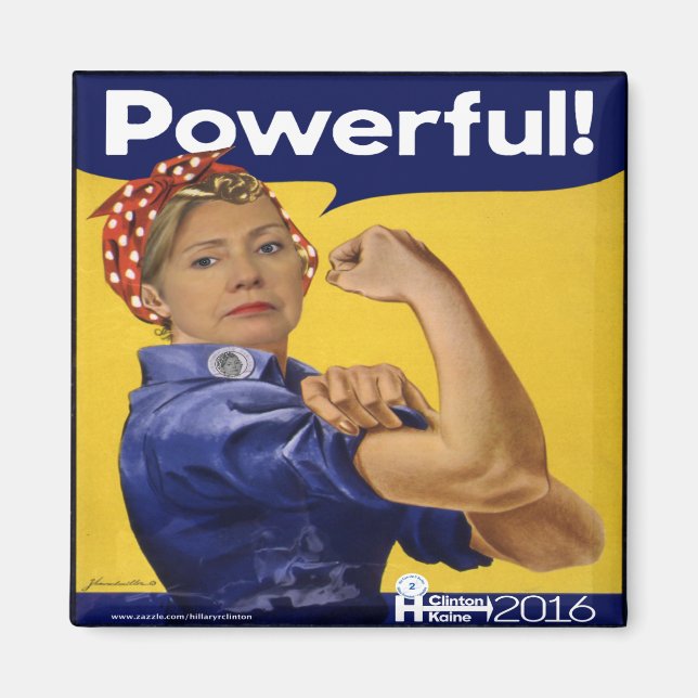 Hillary Clinton Powerful! Magnet (Framsidan)