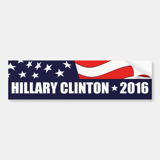 Hillary Clinton President 2016 American Flagga Bildekal (Framsidan)