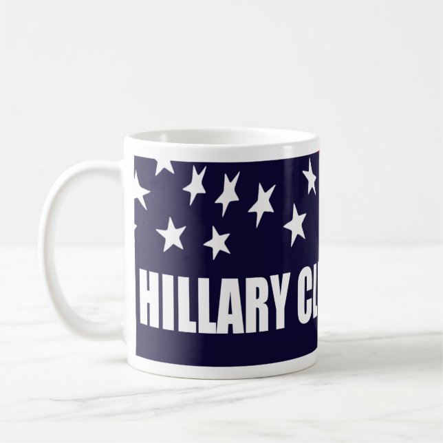 Hillary Clinton President 2016 American Flagga Kaffemugg (Vänster)