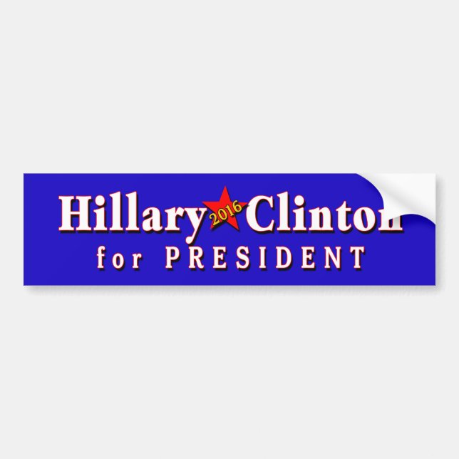 Hillary Clinton president i 2016 Bildekal (Framsidan)