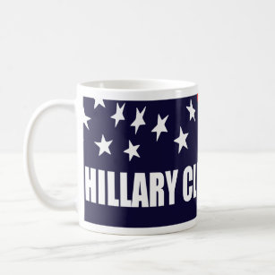 Hillary Clinton presidentamerikanska flaggan 2016 Kaffemugg