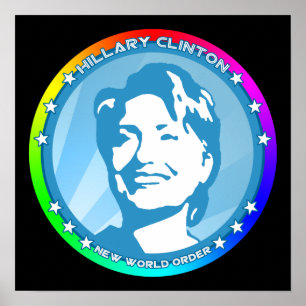 hillary clinton. regnbåge. poster