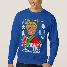 Hillary Clinton röd ful jultröja Lång Ärmad Tröja