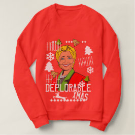 Hillary Clinton röd ful jultröja T-shirt