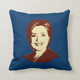 HILLARY CLINTON RÖTT HUVUD KUDDE