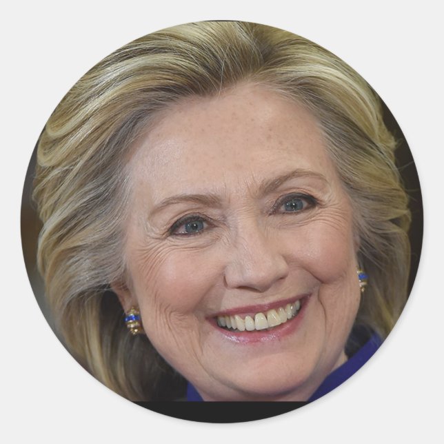 Hillary Clinton Runt Klistermärke (Framsida)