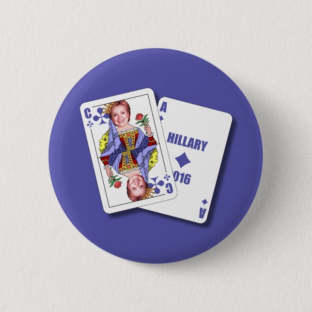 Hillary Clinton som Blackjackkort för president Knapp (Framsida)