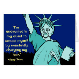 Hillary Clinton som frihetsgudinnan Hälsningskort