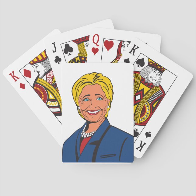 Hillary Clinton-spelkort Casinokort (Baksidan)