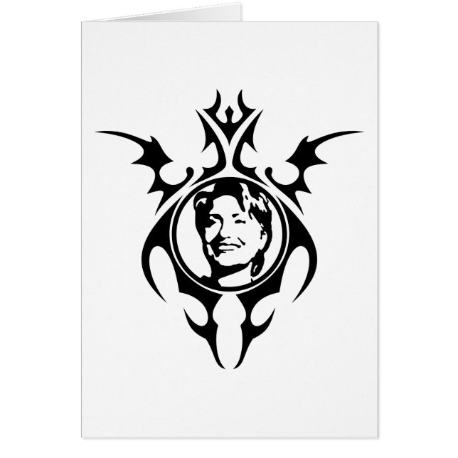 Hillary Clinton-stamdesign Hälsningskort (Framsidan)