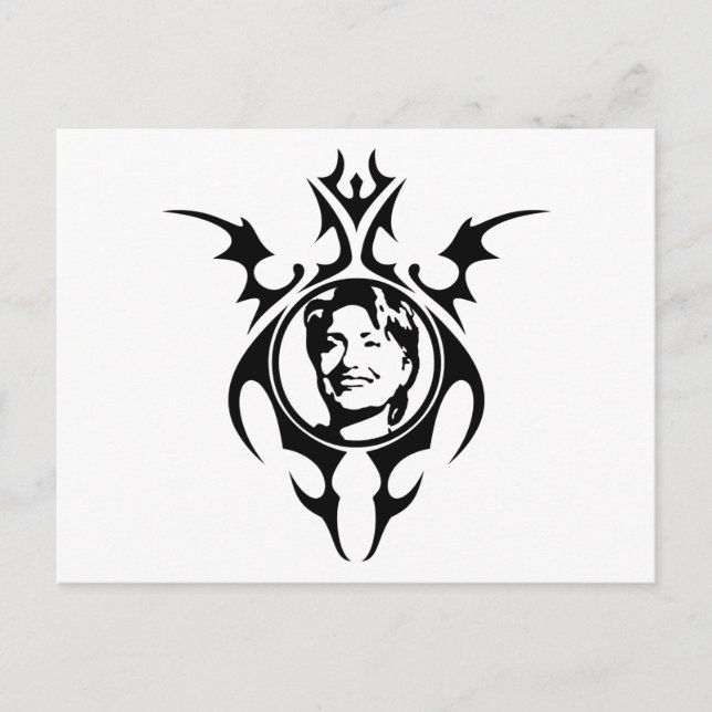 Hillary Clinton-stamdesign Vykort (Framsida)