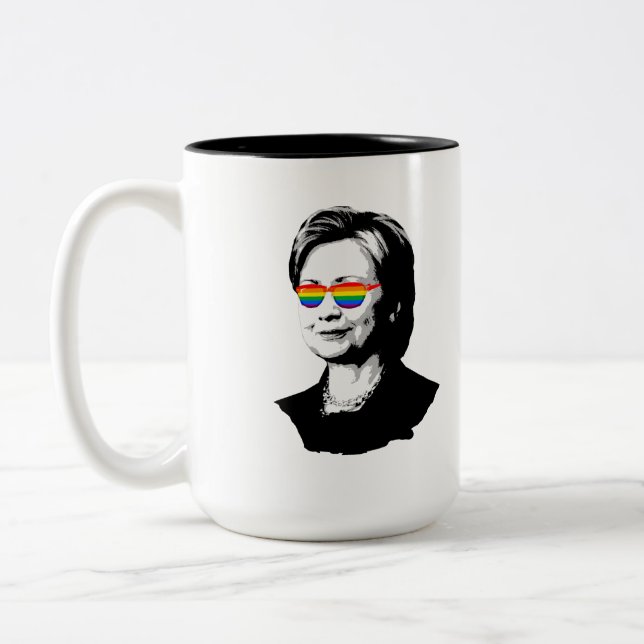 Hillary Clinton Stolthet Två-Tonad Mugg (Vänster)
