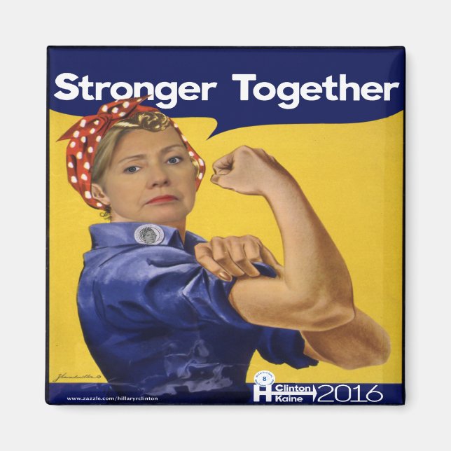 Hillary Clinton Stronger Together Magnet (Framsidan)