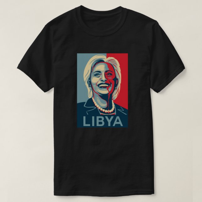 Hillary Clinton T-tröja - Libyen T Shirt (Design framsida)