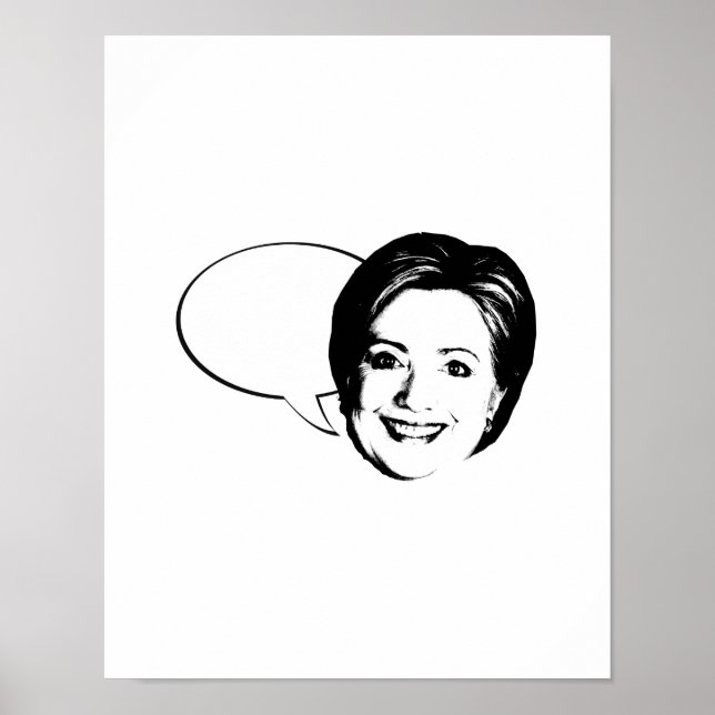 HILLARY CLINTON TALK BUBBLE -.png Poster (Framsidan)