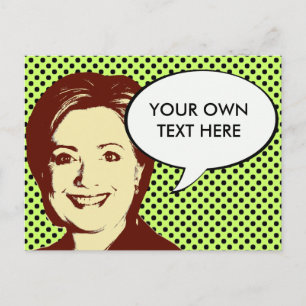 HILLARY CLINTON TALK BUBBLE VYKORT