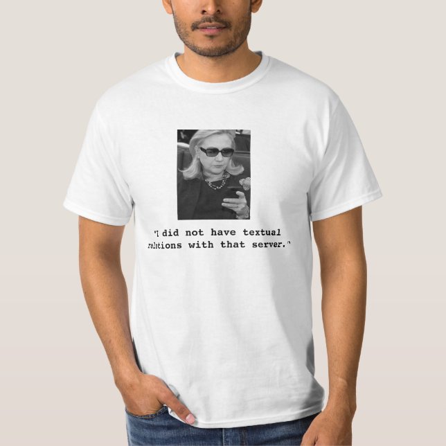 Hillary Clinton: Text- förbindelse T-shirt (Framsida)