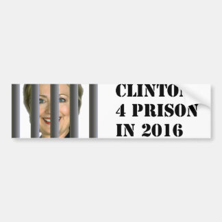 Hillary Clinton till fängelse 2016 Bildäckslapp Bildekal
