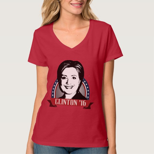 HILLARY CLINTON TILL INKÖRD 2016 - .PNG TEE SHIRT (Framsida)