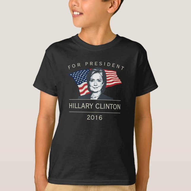 Hillary Clinton till president 2016 T-shirt (Framsida)
