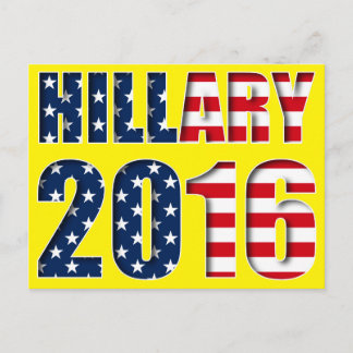 Hillary Clinton till president 2016 vykort