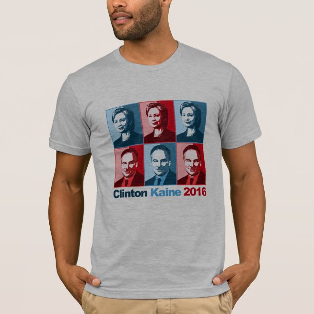 Hillary Clinton Tim Kaine 2016 Tee (Framsida)