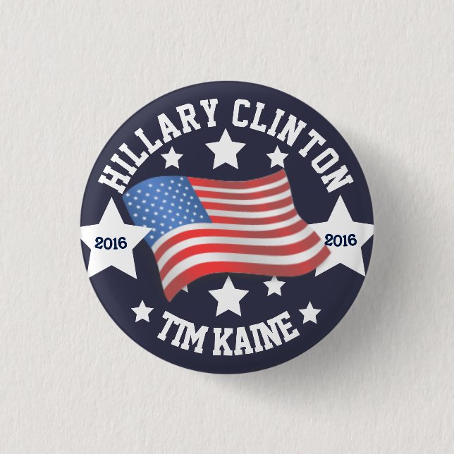 Hillary Clinton/Tim Kaine Knapp (Framsida)