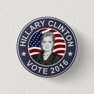 Hillary Clinton US flagga Knapp