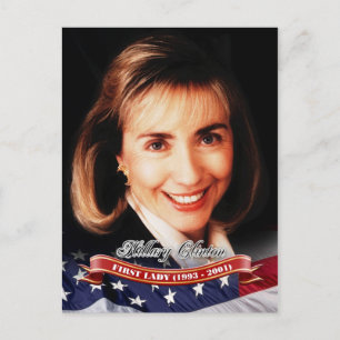 Hillary Clinton, USA:s första Dam. Vykort