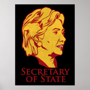 Hillary Clinton utrikesministeraffisch Poster