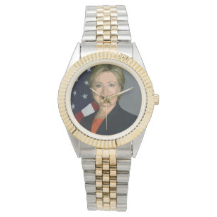 Hillary Clinton, val 2016: två-tonsbracelet Armbandsur