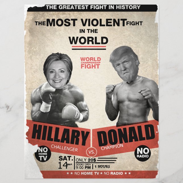 Hillary Clinton vs. Donald Trump 2016 Reklamblad (Framsidan)