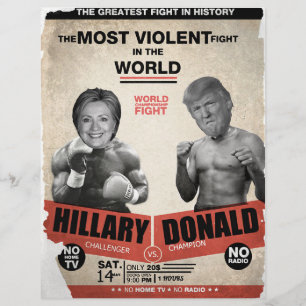 Hillary Clinton vs. Donald Trump 2016 Reklamblad
