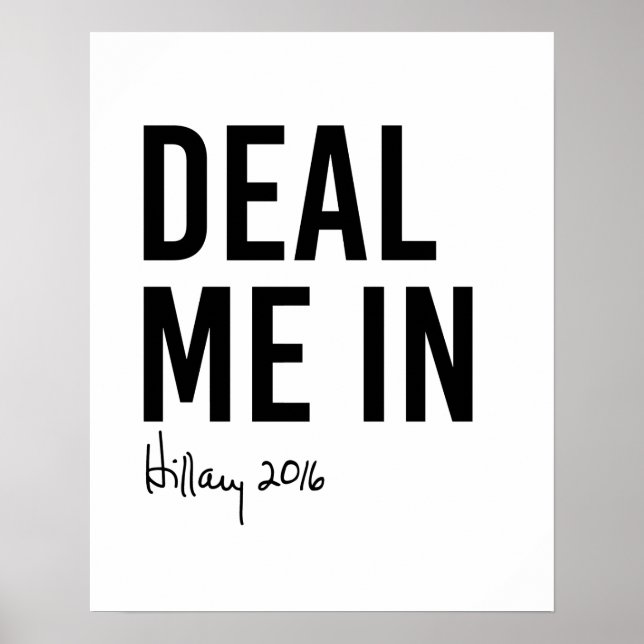 Hillary - Deal Me in - Poster (Framsidan)