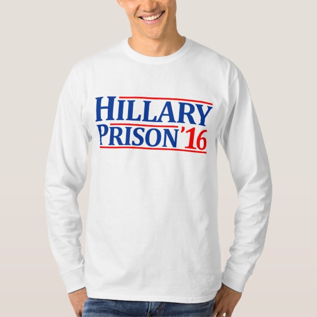Hillary fängelse 2016 t-shirt (Framsida)