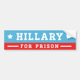 Hillary för fängelse bildekal