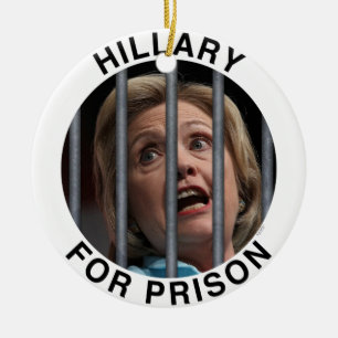 Hillary för fängelse julgransprydnad keramik
