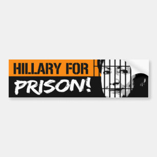 Hillary för fängelse - konservativet - bildekal