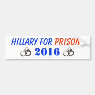 Hillary för fängelset 2016 bildekal