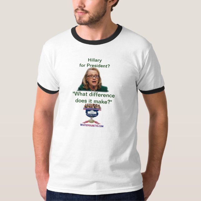 Hillary för president? t-shirt (Framsida)