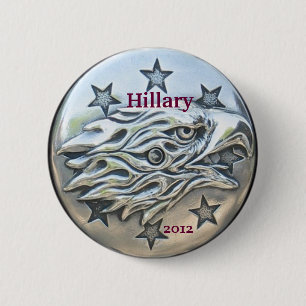 Hillary för presidenten 2012, silverörn knapp