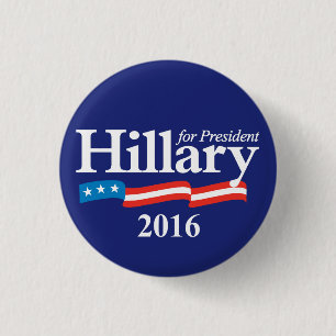 Hillary för presidenten 2016 knapp