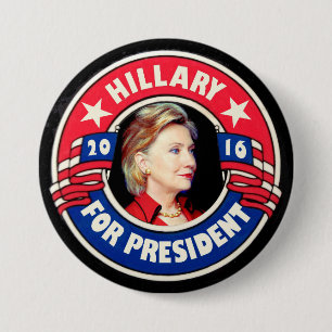 Hillary för presidenten 2016 knapp