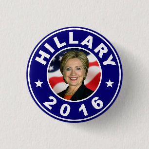 Hillary för presidenten 2016 knapp