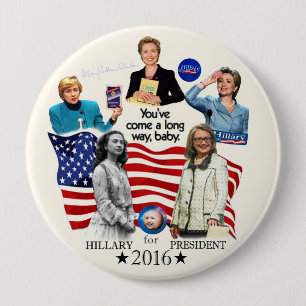 Hillary för presidenten 2016 knapp